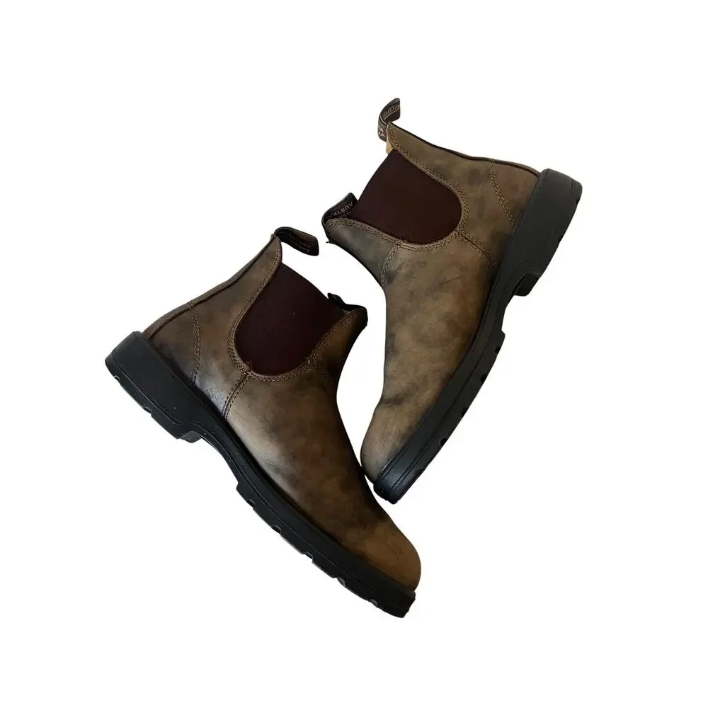Blundstone 585 Rustic Brown Leather Chelsea Boots AU 8.5 US Men 9.5 Women 11.5